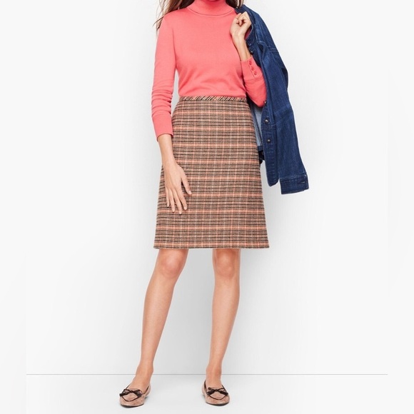 Talbots Dresses & Skirts - {Talbots} "Plaid Wool A-Line Skirt" Highland Plaid Above Knee Midi Side Zipper